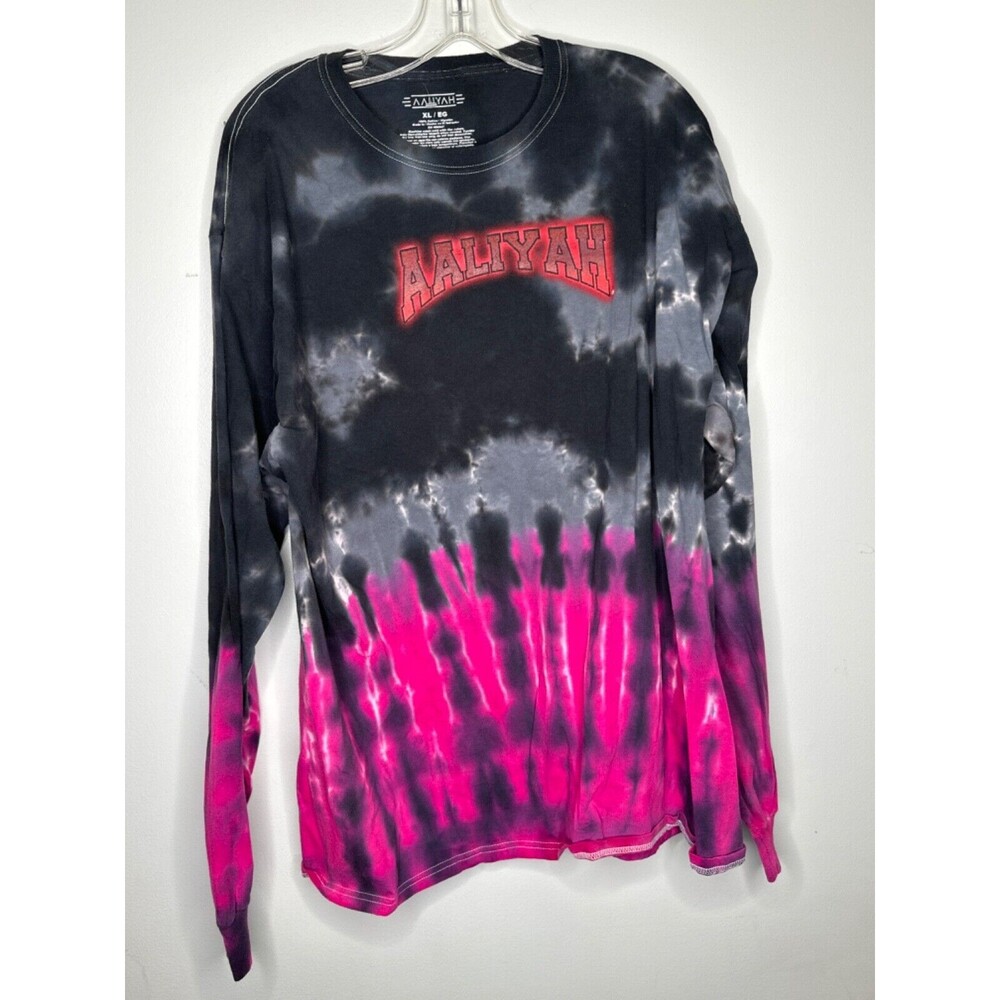 Aaliyah T-shirt Women's XL  Long Sleeve Tie Dye Y2K Rap Tee 90s‎ 2000s NWOT